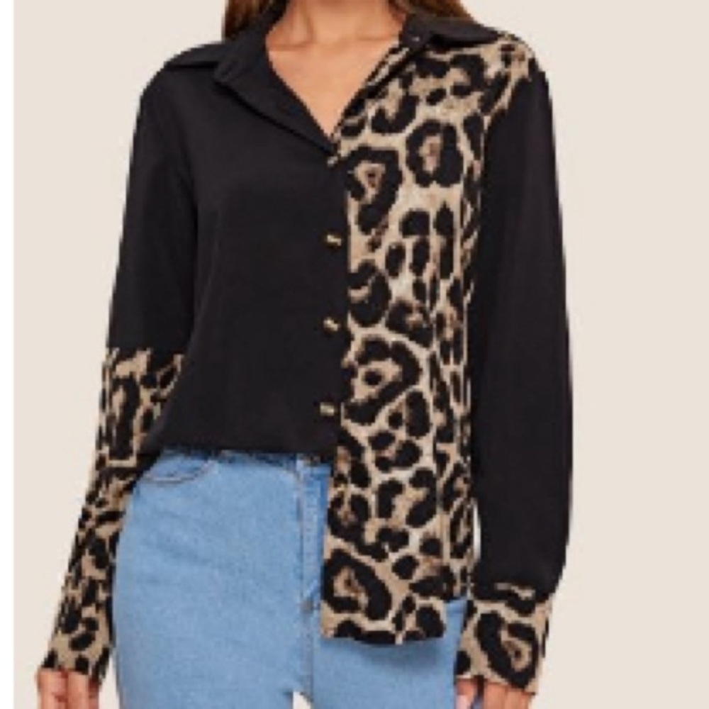 Leopard print top
